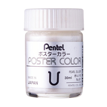 Pentel Poster Color U Pearl Silver 30ml (No.91)