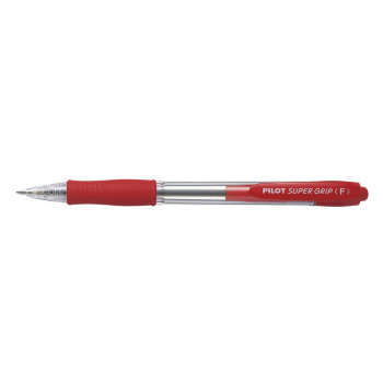 Pilot BPGP-10R Fine Super Grip Ball Pen 0.7mm - Red