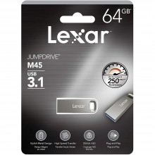 Lexar M45 Jumpdrive 64GB USB 3.1 Metal Flash Drive (up to 250MB/s read)