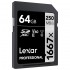 Lexar 1667X Professional 64GB V60 U3 SDXCâ„¢ UHS-II Memory Cards (up to 250MB/s read, 120MB/s write)