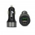 InnozÂ® XQ2 2-Port Quick Charge 3.0 USB Car Charger - Black-Gray