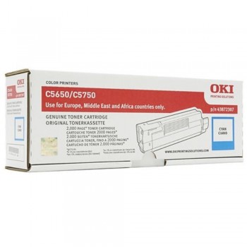 OKI C5650 C5750 Cyan Toner Cartridge (43872311)