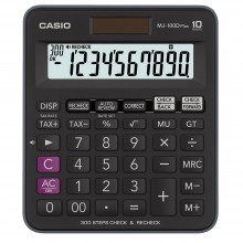 Casio Desktop Calculator - 10 Digits, 300 Steps Check & Recheck, Tax Calculation (MJ-100D-PLUS)