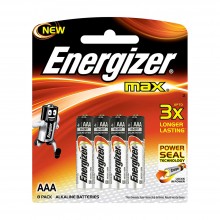 Energizer MAX AAA Alkaline Batteries - 8pcs pack