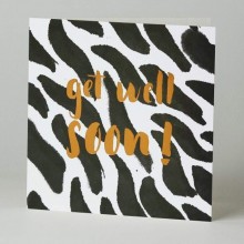 Letterpress Card - Black Ink - Get Well Soon