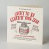 Letterpress Card - Love - Lucky To Be Glued By Your Side