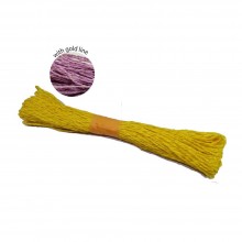 Colorful Paper Rope 25meters with Gold Line - Yellow