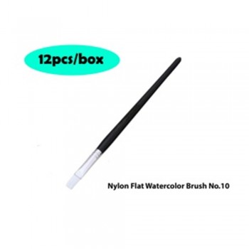 Nylon Flat Watercolor Brush No.10 - 12pcs/box