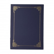 Hard Cover Certificate Holder - Blue