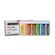 PENTEL ARTS OIL PASTELS 16 COLORS (PHN-16AS)