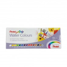 PENTEL ARTS WATER COLOURS 5ML 15 COLOURS (WFRS-15)